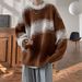 American Vintage Banged Seahorse Fleece Sweater Men's Loose Knitted Pullover_viptrois.com