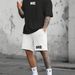 Men's Clothing Summer New Simple Sports Casual Suit Men's Short Sleeved T Shirt With Shorts With Small Icon ME2 MA1_viptrois.com