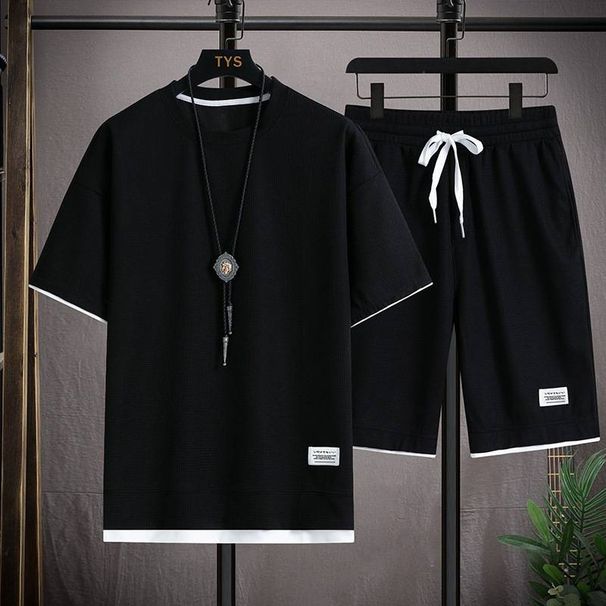 2025 Short-sleeved Sportswear Men's Summer Fashion Casual Shirt, Men's T-shirt And Shorts Set Two-piece Set_viptrois.com