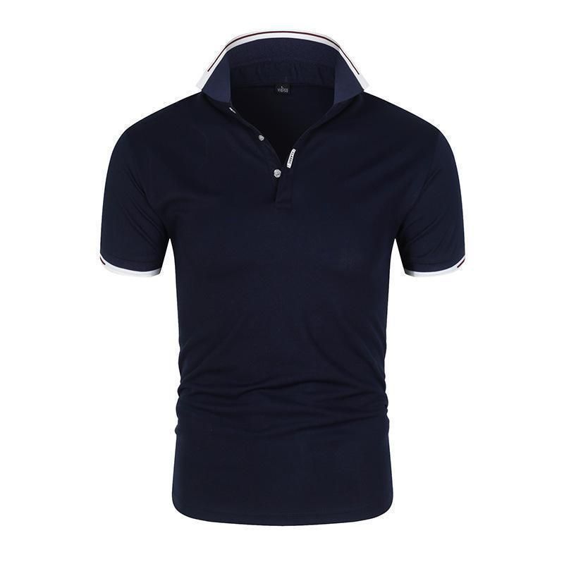 2026 Summer Men's Polo Shirt - Solid Color Short Sleeve Youthful Trendy Casual Collar Short-Sleeved T-Shirt_viptrois.com