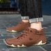 European Warm Series Top Layer Cowhide High-top Martin Cotton Shoes Octopus Autumn Winter Fleece-lined Unisex Outdoor Ankle Boots_viptrois.com