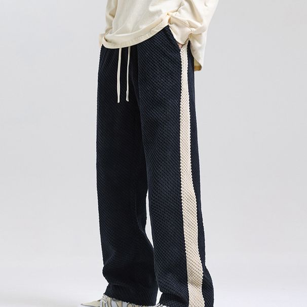 Men's Clothing Hit Men's Loose Straight Leg Trendy Casual Sports Trousers_viptrois.com