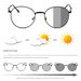 Men's Sunglasses Ultra Light Plain Style Round Frame Glasses Frame Simple Metal Anti Blue Light Glasses Net Celebrity Hot Color Changing Glasses_viptrois.com