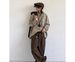 Men’s Retro Striped Shirt – Inspired Oversized Workwear Shirt With Chest Pocket (Khaki)_viptrois.com