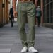 Men's Clothing autumn and winter American retro trend drape wide leg casual pants woolen trousers all match commuter pants_viptrois.com
