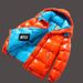 Men's & Women's Short Puffer Jacket With Shiny Finish, 100% White Duck Down, Workwear Style , Windproof & Machine Washable, For Extreme Cold Weather_viptrois.com