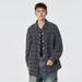Men's Jacquard Denim Jacket - Style Loose Fit Workwear Top With Long Sleeves, Trendy & Durable_viptrois.com