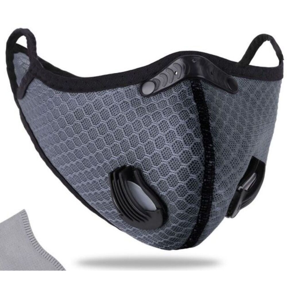Cycling Sports Men's And Women's Outdoor Masks (with Two Filters Included) Activated Carbon Windproof, Dustproof, And Anti Haze PM2.5_viptrois.com