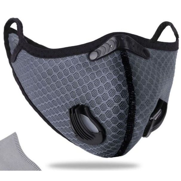 Cycling Sports Men's And Women's Outdoor Masks (with Two Filters Included) Activated Carbon Windproof, Dustproof, And Anti Haze PM2.5_viptrois.com