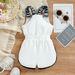 Children's Clothing Ins Girls Letter Print Pull Up Jumpsuit Suspenders Bow Jumpsuit Spot_viptrois.com