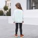 Mother & Kids INS Girls Letter Pattern Printed Casual Sweatshirt And Leggings Girls Spring Suit_viptrois.com