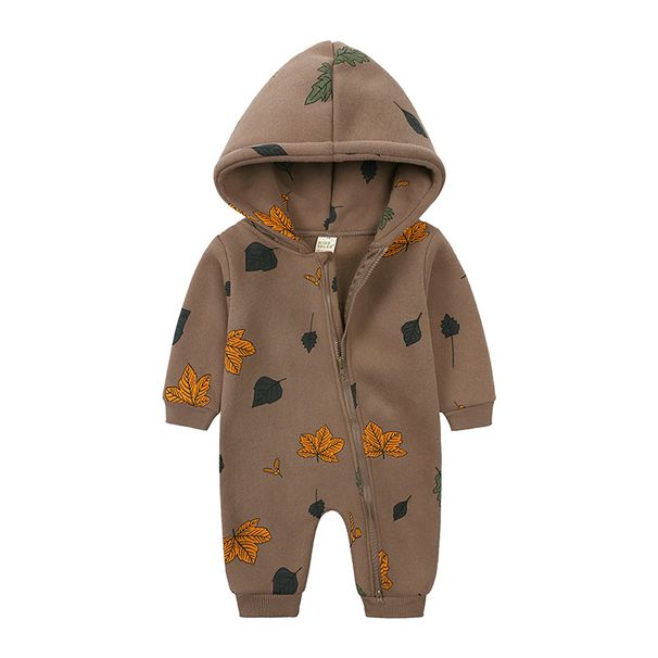 Soft Fleece Baby Romper With Hood – Cozy Long-Sleeve Jumpsuit For Newborns & Infants (0-12 Months)_viptrois.com