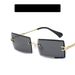 Square Frameless Diamond-Cut Sunglasses - UV400 Protection, Gradient Color Options, Fashionable & Lightweight Accessory For Outdoor Activities_viptrois.com