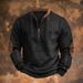 2026 Fashion Outerwear Youth/Men Polyester Stand Collar Half Zipper Long Sleeve Vintage Casual Sweatshirts_viptrois.com
