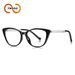 Two Circles New Cat Eye TR90 Plain Glasses Ladies Butterfly Frame Plain Glasses Frame LS019_viptrois.com