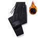 Men's Clothing Fleece-Lined Jogger Pants Winter Warm Straight Leg Sweatpants Unisex Casual Lounge Pants With Elastic Cuffs_viptrois.com