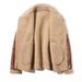 Men's clothing Lapel fur all-in-one jacket warm plus velvet and thickened imitation sheepskin short leather jacket handsome motorcycle suit_viptrois.com