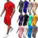 Men's Clothing Casual Sports Suit Short-Sleeved Shorts_viptrois.com
