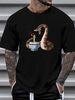 Funny Ramen Snake Ball Python T-Shirt S- 4XL Homme Stretched Casual Comfortable Unisex Top For Everyday Wear Soft Slightly Stylish Summer Fashion_viptrois.com
