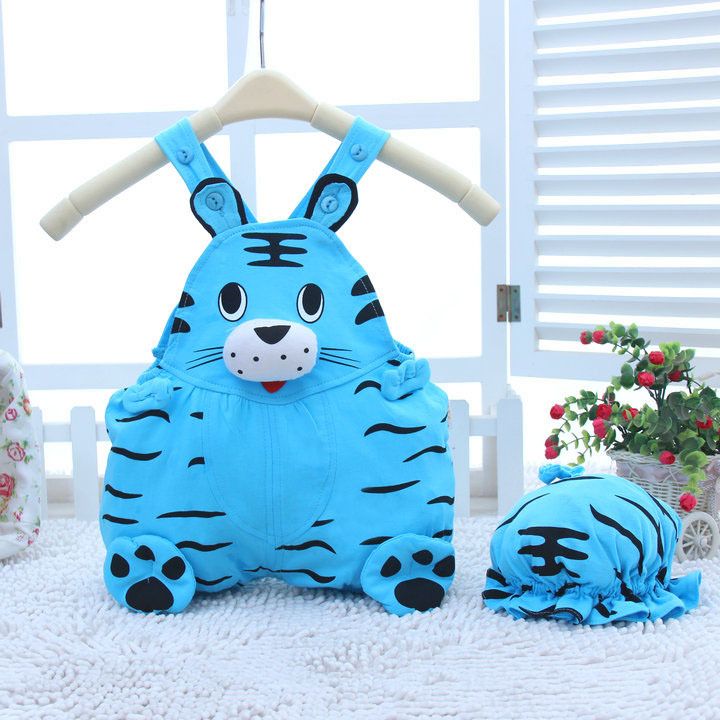Infant And Children's Romper, Baby Jumpsuit, Cute Watermelon Shaped Clothes, Tiger Persimmon Romper, Trendy And Cute Overalls Shorts_viptrois.com