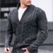 Men's Winter Knit Cardigan Coat – Cable Knit Sweater Jacket With Shawl Collar (S-XXXL, 4 Classic Colors)_viptrois.com