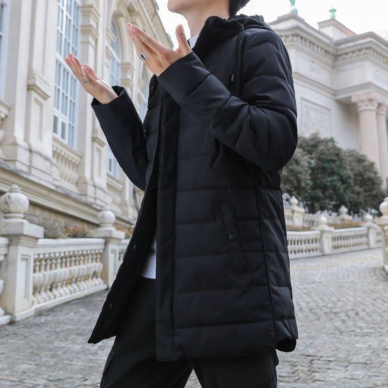 Men's Clothing Mid-length Hooded Cotton-padded Coat Fashion Brand Warm Cotton-padded Jacket Casual Youth Winter Jacket_viptrois.com