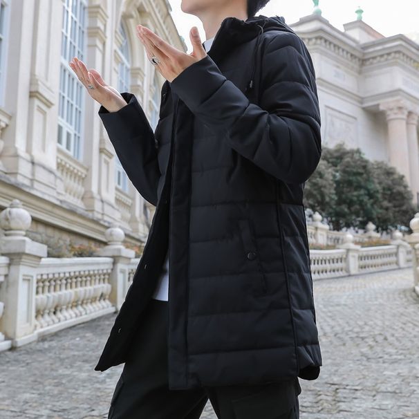Men's Clothing Mid-length Hooded Cotton-padded Coat Fashion Brand Warm Cotton-padded Jacket Casual Youth Winter Jacket_viptrois.com