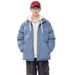 New Winter Thickened Short Coat Youth Outerwear Trendy Men's Cotton Padded Jacket With Hood Korean Style_viptrois.com