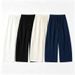 Summer Men's Thin Wide Leg Pants Fashionable Casual Style Tencel Cotton Linen Blend Old Money Look Simple Relaxed Fit Curved Design_viptrois.com