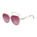 Round Frame Retro Elegant Ladies Polarized Sunglasses Transparent Frame Korean Version Exquisite HD Lenses Metal Leg Sunglasses_viptrois.com