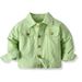 kid's clothing Autumn unisex short denim jacket for boys and girls to do old lapel hole denim long-sleeved top style_viptrois.com