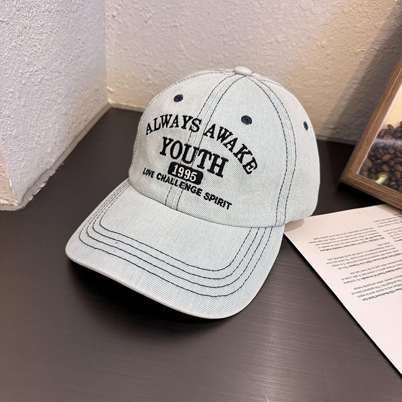 Women's Hats Cowboy Hat Women's Spring And Summer New Baseball Cap Sunshade Fashion Retro Letter Embroidered Duckbill Cap Trend_viptrois.com