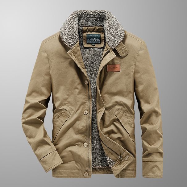 Men's Autumn And Winter Thickened Lamb Wool Cotton Jacket American Retro N1 Navy Deck Suit_viptrois.com