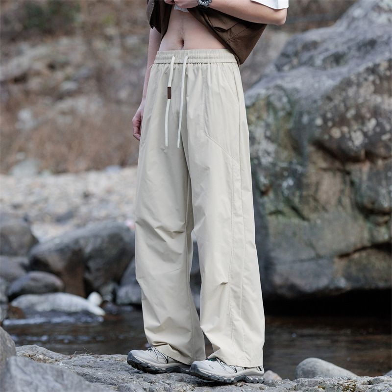 2025 Summer New Outdoor Sports Loose Straight Versatile Youth Casual Men's Long Pants_viptrois.com