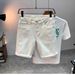 Men's Clothing Denim Shorts Trend Slim Fit Mid Length Pants Stretch Shorts_viptrois.com