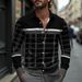 Simple Mens Shirt Spring Single Breasted Lapel Design Shirt New Daily Fashion Casual Loose Comfortable Business Shirts Geometric_viptrois.com