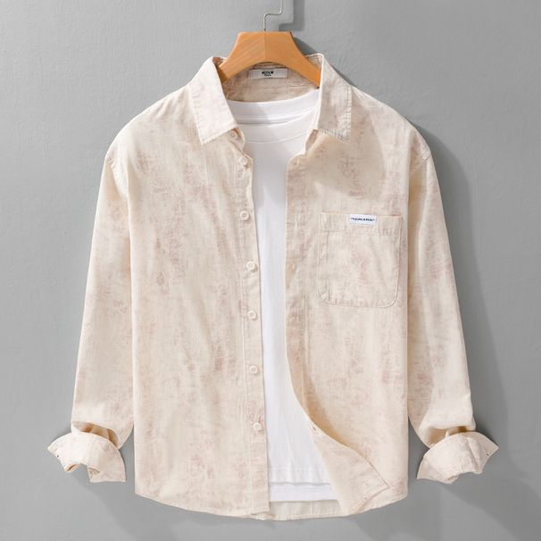Minimally Casual Men's Long Sleeved Shirt, Trendy Loose And Trendy, Versatile Men's Shirt For Young People_viptrois.com