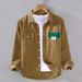 Splicing Trendy Shirt Long Sleeved Men's Youth Spring And Autumn New Style Men's Casual Shirt Jacket_viptrois.com