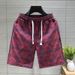 Men's Clothing Silk Five-point Pants Men's Summer Beach Pants Men's Casual Running Sports Shorts Men's Five-point Straight Leg Pants Men_viptrois.com