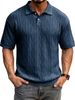 Men's Summer Shirt – Classic Solid Color, Comfortable Knit Fabric, Versatile Casual & Smart Wear_viptrois.com