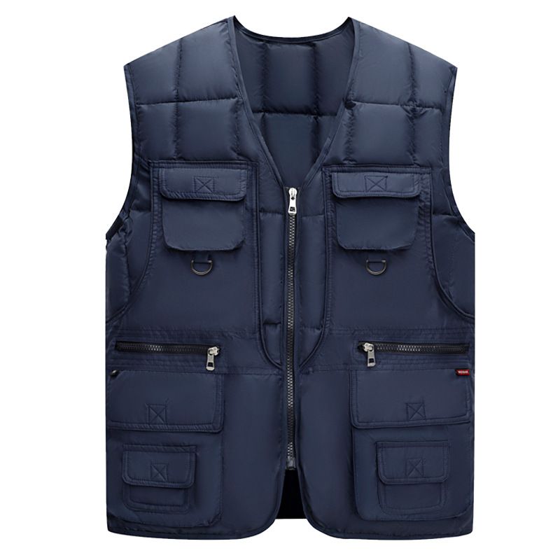Men's Winter Padded Vest With 10 Pockets - Lightweight Warm Fleece Lined Sleeveless Jacket For Casual & Outdoor Wear (Multiple Colors & Sizes)_viptrois.com