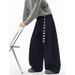 Heavy Splicing Drape Sweatpants Men's Winter Tide Brand Versatile Thickened Mopping Pants American Ruffian Handsome Sports Scimitar Trousers_viptrois.com