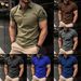 Business Men's Polo Shirt Casual Summer Short Sleeves Tops Trendy Plaid Pattern Print Button T Shirt Loose Clothes Fashion Golf Shirts_viptrois.com