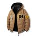 Padded-on Men's American Embroidery Down Cotton Loose Removable Hat Double-sided Wearing Hooded Padded Jacket Men_viptrois.com