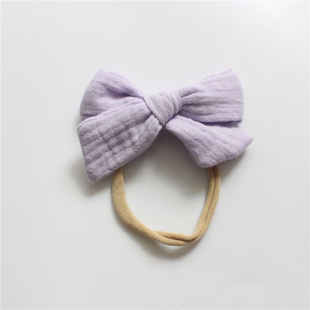 Baby Muslin Cotton Gauze Bow Hair Headband Accessories Baby 100 Days Old Super Soft Nylon Male_viptrois.com
