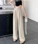 Men's Clothing Women's American Retro Casual Suit Pants, A Versatile Summer Style, Straight Leg, Draped, Loose Fitting Wide Leg Trousers_viptrois.com