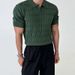 Men's Clothing Knitted Polo Shirt Short Sleeve Casual Half Sleeve Lapel T Shirt Fashion Slim Fit Top_viptrois.com