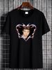 Unisex Heavy Cotton Tee Cillian Murphy Heart T-shirt Casual Stretched Versatile Comfortable Summer Graphic Breathable Top For Everyday Wear Soft_viptrois.com