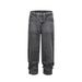 Men's Clothing European And American High Street Fashion Brand Washed Baggy Patchwork Jeans Old Scimitar Tapered Pants Beggar Pants Jeans_viptrois.com
