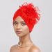 New Ladies Elegant Side Large Flower Ribbon Elastic Breathable Watermelon Hat Chemotherapy Hat Headscarf Hat_viptrois.com